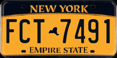NY license plate FCT7491