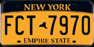 NY license plate FCT7970