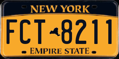 NY license plate FCT8211