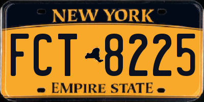 NY license plate FCT8225