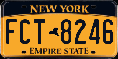 NY license plate FCT8246