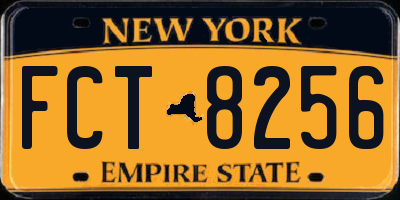NY license plate FCT8256