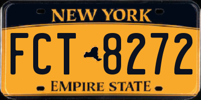 NY license plate FCT8272