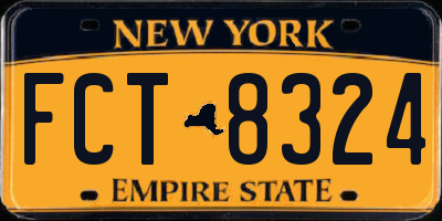 NY license plate FCT8324