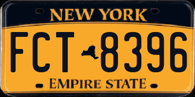 NY license plate FCT8396