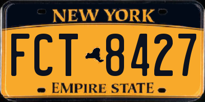NY license plate FCT8427