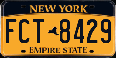 NY license plate FCT8429