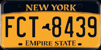 NY license plate FCT8439