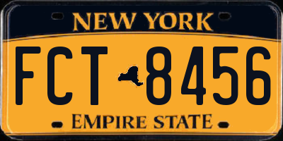 NY license plate FCT8456