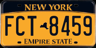 NY license plate FCT8459