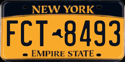 NY license plate FCT8493