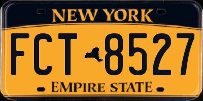 NY license plate FCT8527