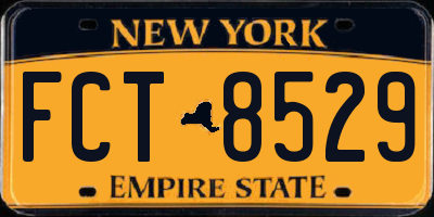 NY license plate FCT8529