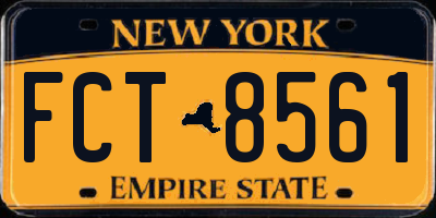 NY license plate FCT8561