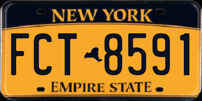NY license plate FCT8591