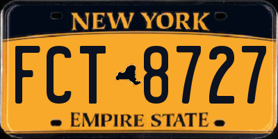 NY license plate FCT8727