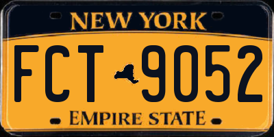 NY license plate FCT9052
