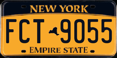 NY license plate FCT9055