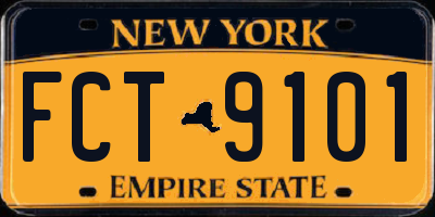 NY license plate FCT9101