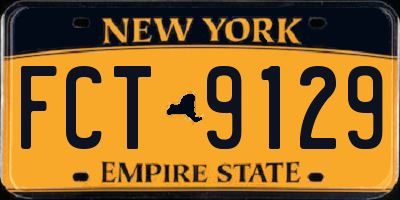 NY license plate FCT9129