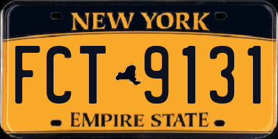 NY license plate FCT9131