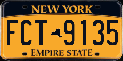 NY license plate FCT9135