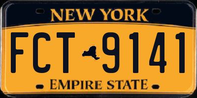 NY license plate FCT9141