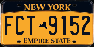 NY license plate FCT9152