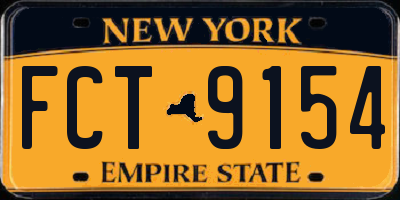 NY license plate FCT9154