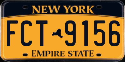 NY license plate FCT9156