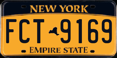 NY license plate FCT9169