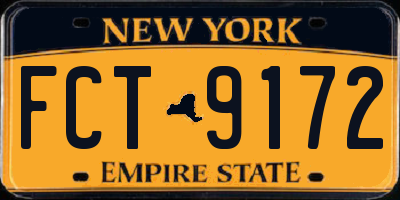 NY license plate FCT9172