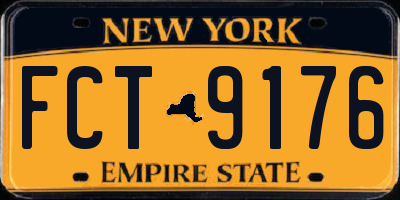 NY license plate FCT9176