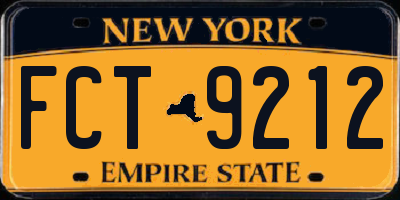 NY license plate FCT9212