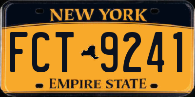 NY license plate FCT9241