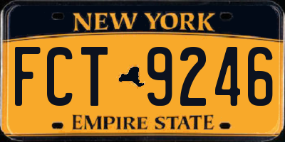 NY license plate FCT9246