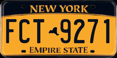 NY license plate FCT9271