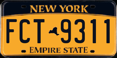 NY license plate FCT9311
