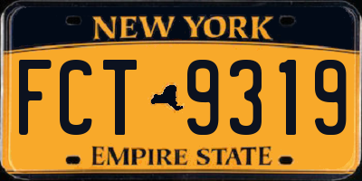 NY license plate FCT9319