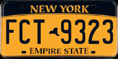 NY license plate FCT9323