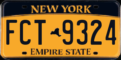NY license plate FCT9324