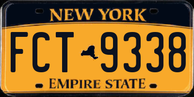 NY license plate FCT9338