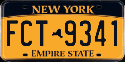 NY license plate FCT9341