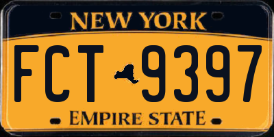 NY license plate FCT9397