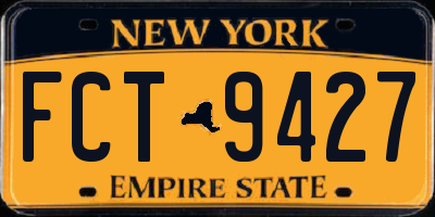 NY license plate FCT9427