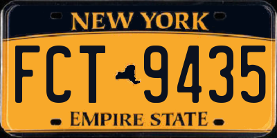 NY license plate FCT9435