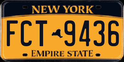 NY license plate FCT9436
