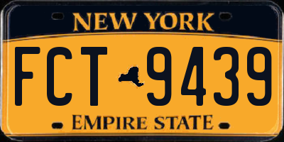 NY license plate FCT9439