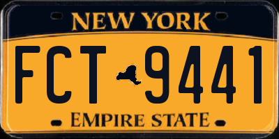 NY license plate FCT9441