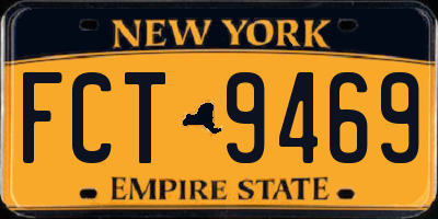 NY license plate FCT9469